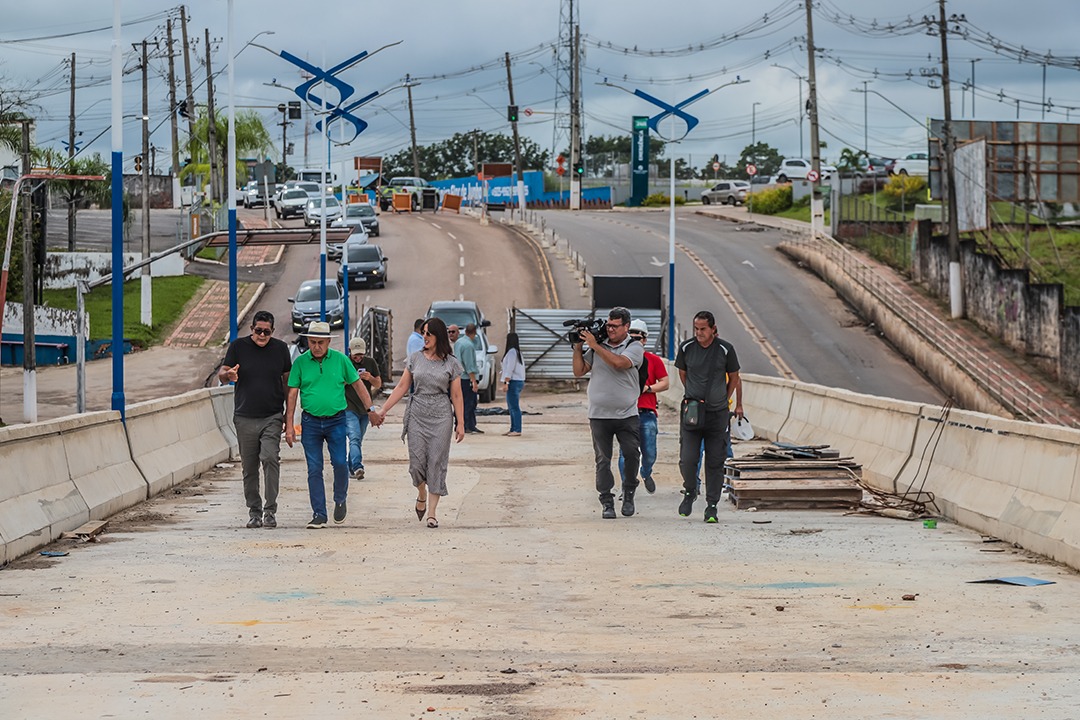 Prefeitura finaliza concretagem do elevado da AABB e entra na fase final de acabamento, drenagem e iluminação em Led