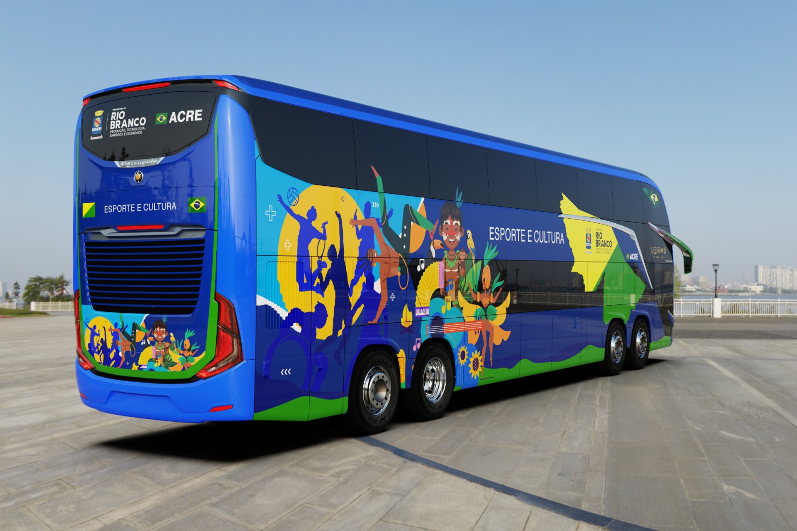 Prefeitura de Rio Branco adquire ônibus para atender esporte e cultura